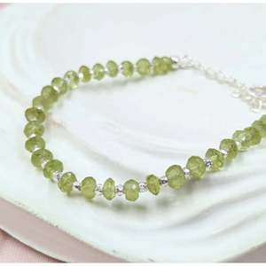 925 Sterling Silver Peridot <b>Gemstone</b> <b>Bracelet</b> Elegant Crystal Jewelry with Dazzling Luster - Product Image 4