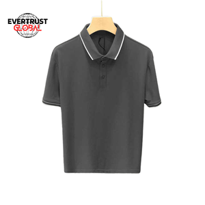 Diseño de logotipo personalizado Camiseta de manga corta para hombre de negocios con solapa fina Ropa superior Polo de gama alta - Product Image 4