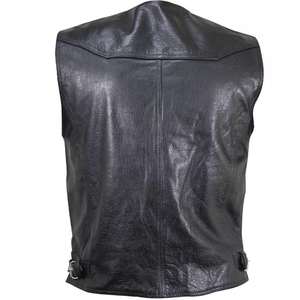 Gilet en cuir de moto pour hommes de toutes tailles et couleurs disponibles Gilet en cuir véritable respirant pour moto professionnelle - Product Image 2