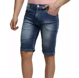 กางเกงยีนส์ขาสั้นผู้ชายเอวกลาง ดีไซน์ทันสมัย ระบายอากาศได้ดี ปิดด้วยซิป ผลิตจากผ้าฝ้าย 100% ลายเรียบ ดีไซน์ตามสั่ง สไตล์ลำลอง สำหรับฤดูร้อน - Product Image 2