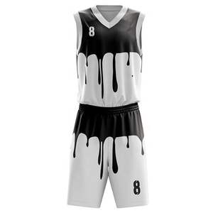 Maillot de basket-ball réversible 100% polyester personnalisable pour hommes ensemble d'uniformes d'entraînement respirants personnalisés grande taille disponible - Product Image 2