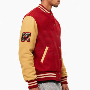 Veste d'université surdimensionnée 100% coton pour homme avec col montant Design Letterman élégant Matériau confortable et durable - Product Image 3