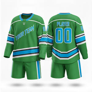 Tenues de hockey sur glace professionnelles, entièrement personnalisées, kit de sublimation, service OEM, respirant, séchage rapide, taille adulte - Product Image 2