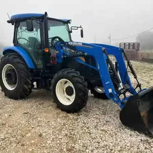 Orijinal mavi New-Holland tarım makineleri 4WD traktör/çiftlik ikinci el tekerlekli traktör kullanılır