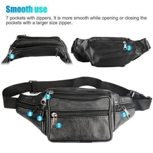 Diseñador Original Fannie Belt Bag Motocicleta Fanny Packs Unisex Crossbody Bike Leather Waist Men Bags Aim Sports - Product Image 3