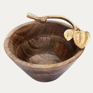 Saladier en bois au design moderne fait à la main Bol de service à dessert élégant avec technique polie pour les mariages dîners - Product Image 4