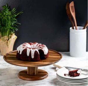 Soporte de pastel de madera grabado con logotipo personalizado, artículo de regalo de gran venta para bodas, aniversarios y eventos corporativos - Product Image 3