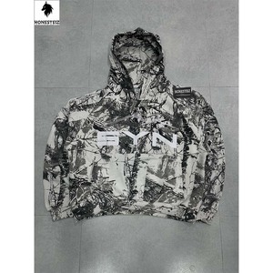 เสื้อฮู้ดดี้ผ้าฝ้ายฟลีซ 100% ปักโลโก้ตามสั่งสำหรับผู้ชาย เสื้อกันหนาวลำลอง พิมพ์ลายนูน 3 มิติ พิมพ์ลายสกรีน ผ้าฟอกสีพื้น - Product Image 1