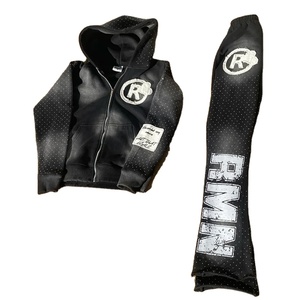 Conjunto Deportivo con Efecto Desgastado, Sudadera con Capucha y Pantalones de Campana - Product Image 1