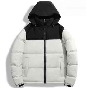 Hot Sale Men's Casual Winter <b>Jacket</b> Customized Logo <b>Hooded</b> Waterproof Windproof Breathable Stand Collar Front Logo <b>Long</b> Cotton - Product Image 3