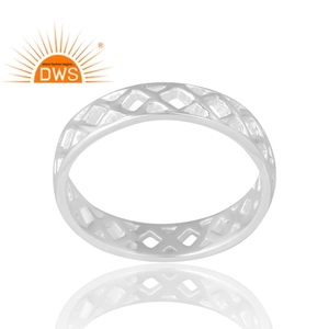 Venta caliente 925 Anillo de banda de plata Joyería personalizada para mujeres Regalo para ella para fiestas, para Fastivales - Product Image 1