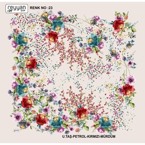 Reyyan İpek ผ้าพันคอและผ้าคลุมไหล่แบบดั้งเดิม yazma รุ่น3 in Renk 23 - Product Image 1