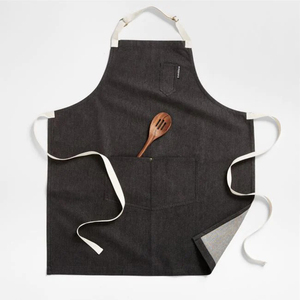 Custom 100% Cotton Canvas Brown <b>Apron</b> Waterproof Oil-proof Double <b>Pockets</b> Customizable Embroidery Logo Multiple Color Options - Product Image 3