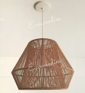 Modern Bamboo <b>Wicker</b> Lamp <b>Shade</b> Pendant <b>Light</b> Handmade Adjustable Hanging Bedroom Furniture for Bedroom Apartment Living Room - Product Image 5