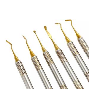 Kit de restauración compuesto recubierto de oro 6 herramientas dentales manuales - Product Image 5