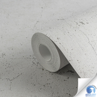Papier peint vinyle non tissé pré-collé moderne fabriqué en Allemagne, rouleaux de papier peint en vinyle imitation pierre, décor béton gris, très résistant à l'eau, pour salle de bain