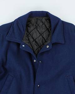 Veste universitaire rétro de style sportif pour hommes, manches en cuir de qualité supérieure, tissu toile vintage pour vestes de taureaux, service OEM de Chicago - Product Image 2