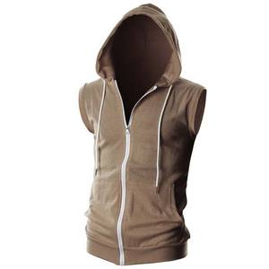 Drop shipping low moq wholesale <b>man</b> custom gym <b>sleeveless</b> muscle <b>hoodie</b> - Product Image 1