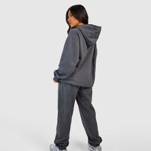 Sudadera con capucha corta informal personalizable OEM para mujer, chándales de lana de gran tamaño, logotipo característico de talla grande, para ropa de invierno - Product Image 4