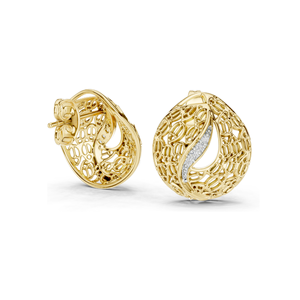 Boucles d'oreilles de créateur en diamant de laboratoire 0,06 CT pour femmes, clarté VVS-VS EF, or 18 carats, 14 carats, 10 carats et argent 925, rose, jaune, blanc - Product Image 6