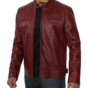 Custom New Style Latest Design Winter Fashion Clothing Windproof <b>Men's</b> Slim Fit Leather <b>jacket</b> for <b>men</b> - Product Image 1