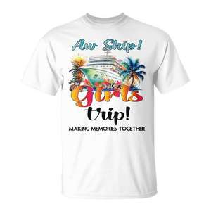 Camiseta Promocional para Mujer, Diseño 2025 Aw Ship It Girls Trip Cruise Vacation - Product Image 1