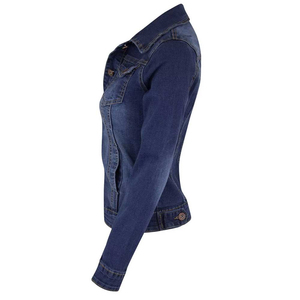 Veste en jean en coton matelassé taille XL pour femmes meilleure vente manteau d'hiver respirant et confortable poche plaquée à double rabat Logo personnalisé - Product Image 5