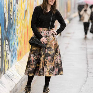 Women's Casual Daily Outfits Custom Logo <b>Print</b> Breathable Lightweight Cotton <b>Maxi</b> Statement <b>Skirt</b> Simple Shape Natural Waistline - Product Image 1