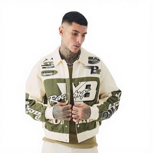 Vestes universitaires en coton personnalisées à prix de gros, plusieurs couleurs, pour étudiants, avec face en peau de mouton - Product Image 1