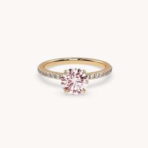 Bague de fiançailles en or 14 carats avec diamant de laboratoire - Product Image 5