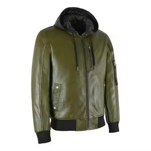 Chaqueta de cuero para hombre personalizada OEM más demandada chaqueta de cuero Pu más vendida chaquetas de cuero cortavientos de invierno - Product Image 2
