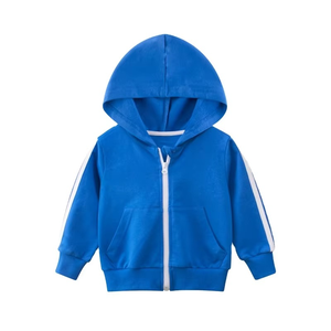 1 ~ 10 ans Sweat polaire pour enfants avec fermeture éclair à manches longues Cadet Blue Boys Hoodie - Product Image 6