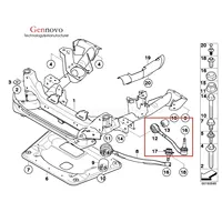 Bras de suspension inférieur avant Gennovo de qualité OE 31103451881 GS10106 RK620186 pour BMW X3 (E83) 2003-2011