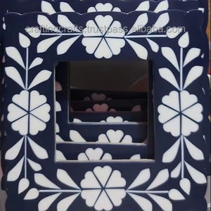 Cadres en bois MDF modernes avec incrustations d'os, sérigraphie, design artisanal de haute qualité, fabrication indienne, taille et couleur personnalisées, vente en gros de cadres pour l'artisanat - Product Image 1
