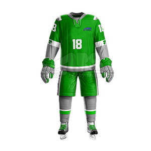 Uniforme de hockey sur glace personnalisé confortable 100% polyester respirant de haute qualité à séchage rapide en stock disponible en tailles personnalisées - Product Image 1