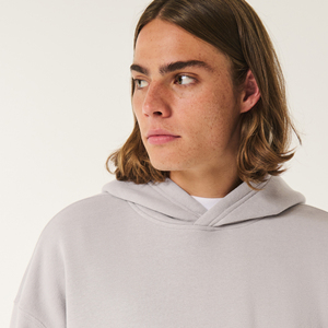 Slimfit Pullover Heavyweight Hoodie Set 400-500 Gsm Winter Terry Poliéster/Algodón Largo con patrón de estampado y hombro caído - Product Image 4