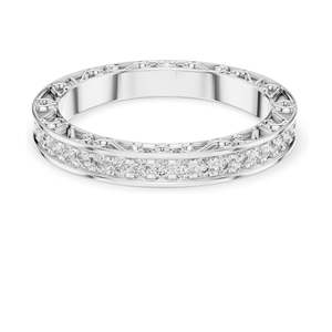 Anillo de Eternidad con Diamantes de Laboratorio de Corte Brillante Redondo de 0.50 CT para Mujer, Claridad VVS-VS EF, Oro de 18K, 14K, 10K y Plata 925 - Product Image 6