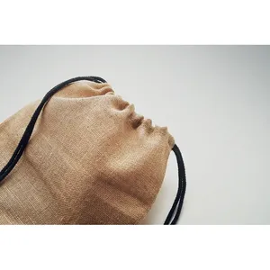 FUKURO Sustainable Jute <b>Drawstring</b> <b>Bag</b> Promotional Sportpacks for Merchandising - Product Image 1