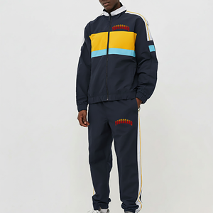 Survêtement de jogging deux pièces en coton 100% de haute qualité, coupe-vent, streetwear d'hiver, logo imprimé personnalisé, fermeture éclair - Product Image 4