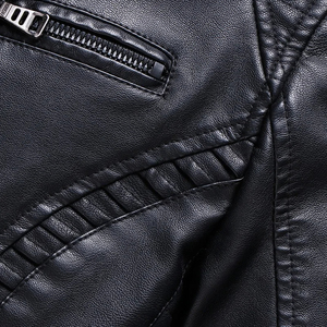Chaqueta de Cuero Vacuno de Alta Calidad para Hombre, Estilo Urbano, con Cremallera Delantera, Lona Impermeable y Transpirable - Product Image 6