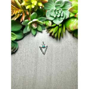 Kingman Turquoise & Sterling Silver Pendant Navajo-<b>Crafted</b> Cultural Collectible Jewelry for Men & Women - Product Image 1
