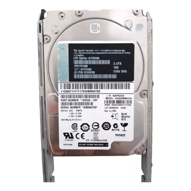 01YM176 IXX HDD 2.4TB 10K SAS 12G 2.5" SFF Hard Drive Internal