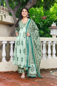 Mới Hợp Thời Trang Truyền Thống Jaipuri Thêu Kurti Set Cotton Kurta Cho Mùa Đông Bên Phụ Nữ 'Quần Áo Trực Tiếp Từ <span class=keywords><strong>Jaipur</strong></span> Ấn Độ - Product Image 5