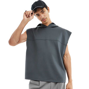 Sweat à capuche Streetwear de qualité luxueuse en coton de qualité supérieure Sweat-shirt à la mode Style urbain automne brodé teint uni surdimensionné - Product Image 1