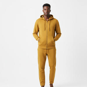 Conjunto de chándal personalizable de 2 piezas para hombre, último diseño de moda de invierno, con capucha y cremallera, Material polar, colores y logotipo personalizados - Product Image 1