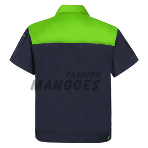 Uniforme de mécanicien automobile pour adultes, unisexe, couleur et logo personnalisés, polyester, coton, nylon, manches courtes, col rabattu, travail embossé - Product Image 3