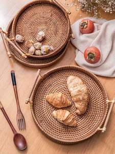 Plateau de service en rotin en osier de bambou naturel de haute qualité pour ustensiles de cuisine accessoires de maison et artisanat de décoration - Product Image 2