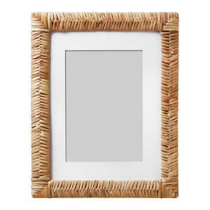 <b>Rustic</b> Weave Handcrafted Solid Wood & Rattan Woven <b>Frame</b> Collection for Bohemian, Vintage, and Contemporary Spaces - Product Image 3
