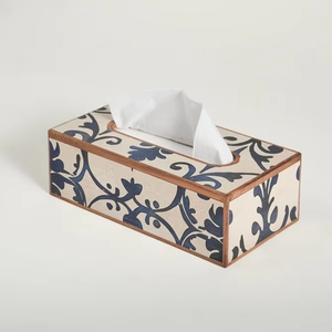 Decorative Wooden Meena Printed Tissue Box Cover | Handcrafted Meenakari Style <b>Napkin</b> <b>Dispenser</b> - Product Image 1