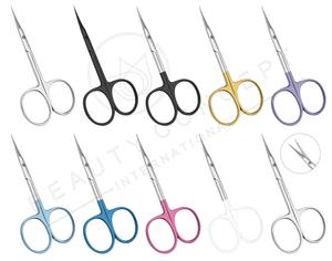 Ciseaux à cuticules en acier inoxydable pour droitiers, micro-dents unilatérales, extra-affûtés, légèrement courbés, outils de beauté durables - Product Image 2